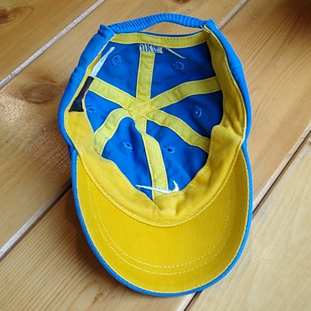 Nike Infant Baseball Cap. Blue with Yellow Swoosh. - Picture 5 of 6